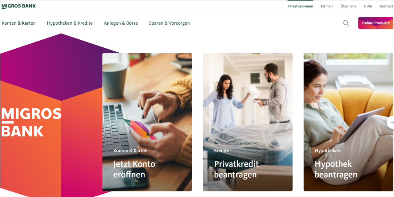 In collaboration with Migros Bank, we launched bancassurance products like mortgage protection, risk life insurance, and Switzerland's first fully digital building insurance. Customer consultations in combination with the trustworthy insurance brand Migros Versicherungen making these offerings very successful. 